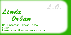linda orban business card