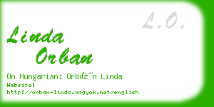 linda orban business card